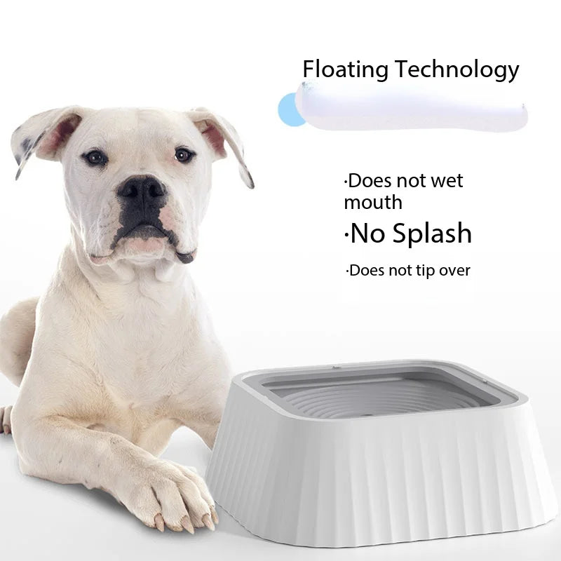 Pet Water Bowl – Dry Mouth, Dog Water Bowl with Splash Guard, Floating Bowl, Large Capacity, Automatic Water Dispenser