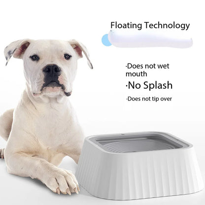 Pet Water Bowl – Dry Mouth, Dog Water Bowl with Splash Guard, Floating Bowl, Large Capacity, Automatic Water Dispenser