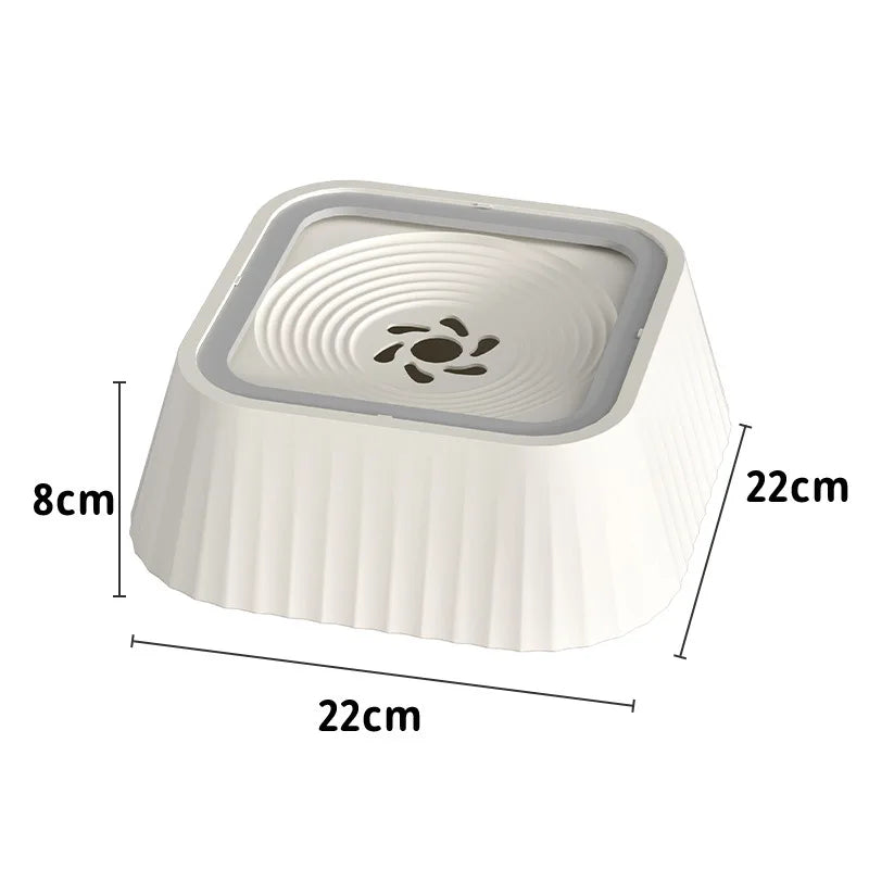 Pet Water Bowl – Dry Mouth, Dog Water Bowl with Splash Guard, Floating Bowl, Large Capacity, Automatic Water Dispenser