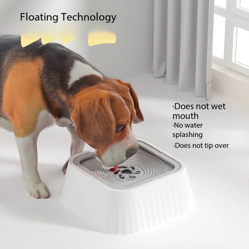 Pet Water Bowl – Dry Mouth, Dog Water Bowl with Splash Guard, Floating Bowl, Large Capacity, Automatic Water Dispenser