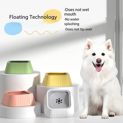 Pet Water Bowl – Dry Mouth, Dog Water Bowl with Splash Guard, Floating Bowl, Large Capacity, Automatic Water Dispenser
