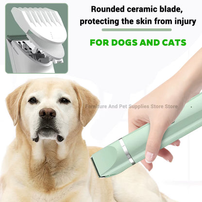 Professional 4-In-1 Electric Pet Grooming Tool Set Dog Hair Clippers USB Rechargeable Pets Haircut Trimmer Shaver Cats Supplies